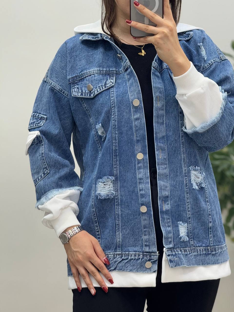 کت جین کلاه دار سما