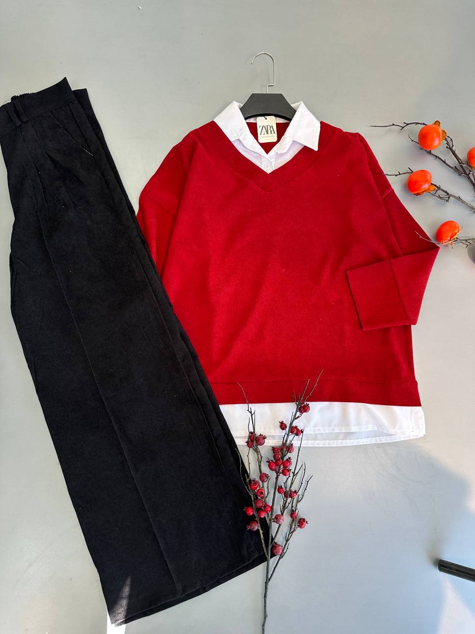 شومیز مخمل پیراهنی