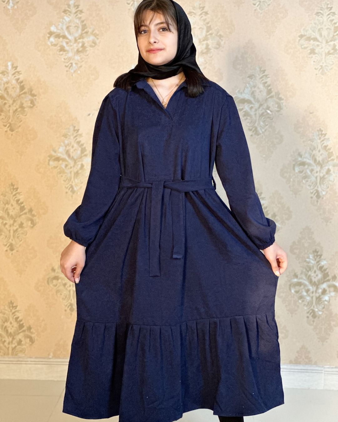 پیراهن کبریتی زنانه پایین چین