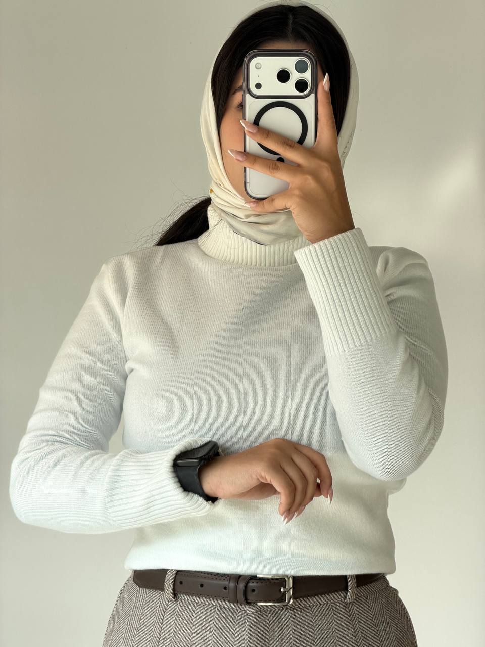 بافت یقه اسکی زنانه گلنوش