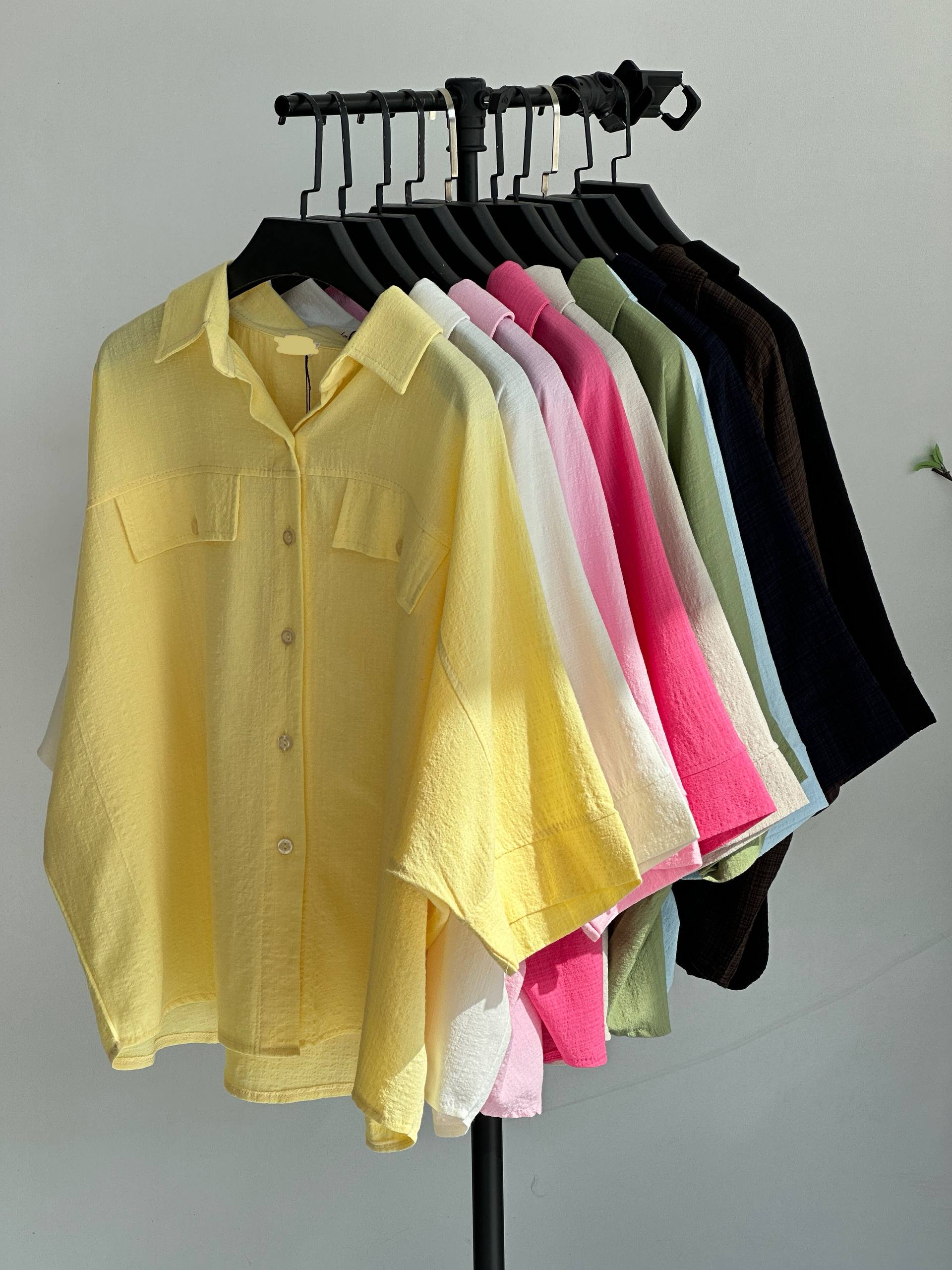 شومیز باکسی کادنزا لینن مهتاب