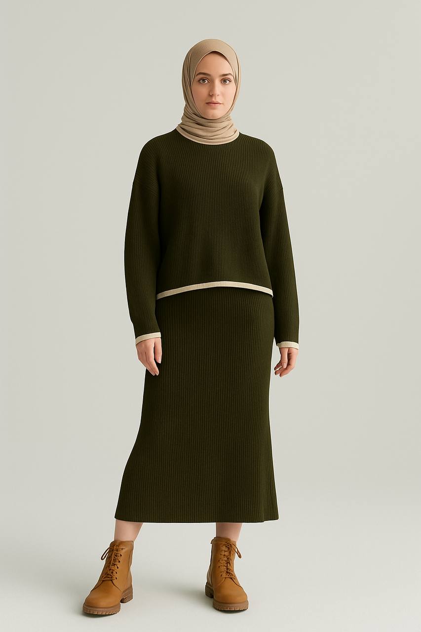 ست سارافون بافت دو تکه زنانه