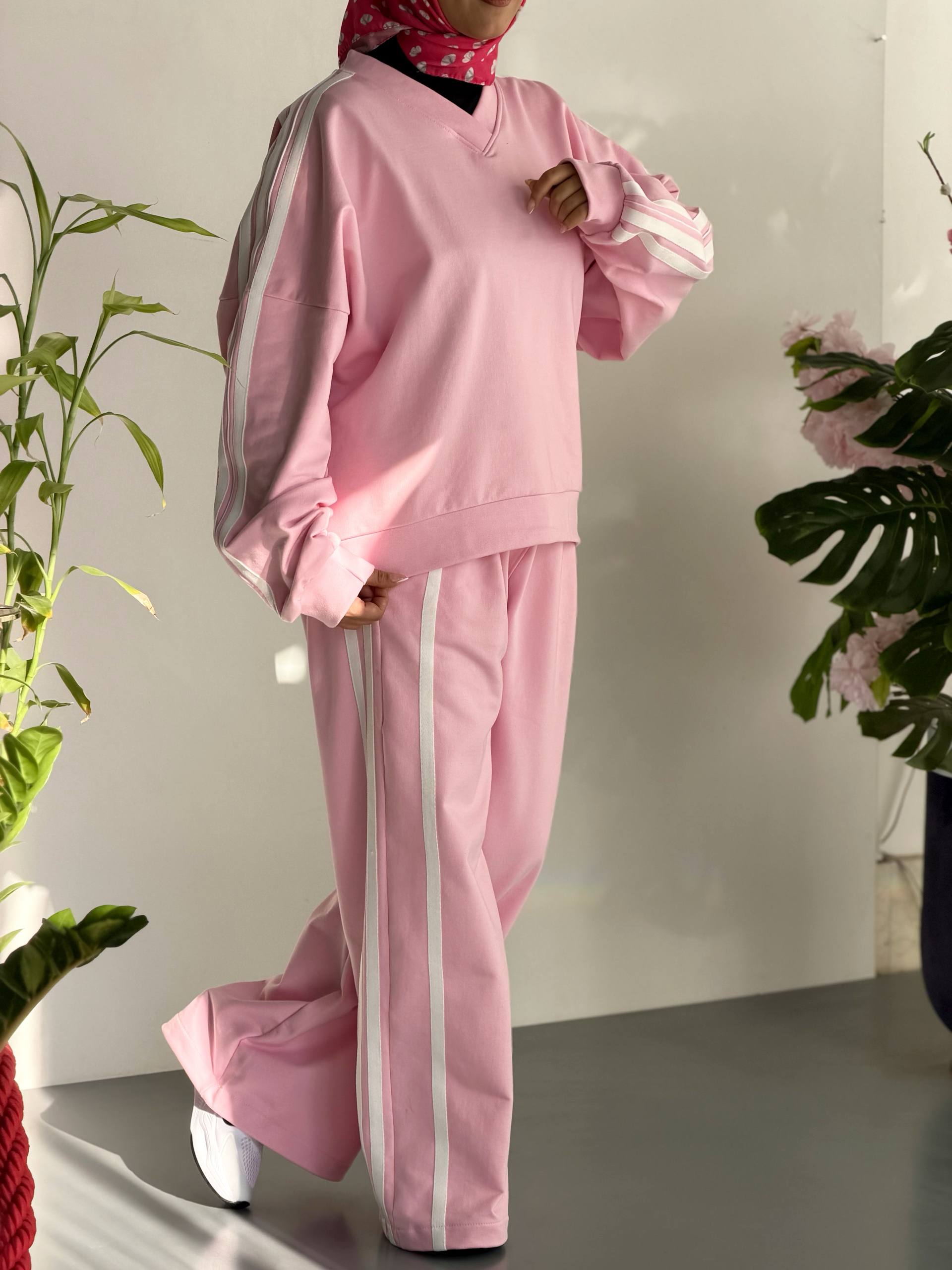 ست دورس شلوار یقه هفت دخترانه