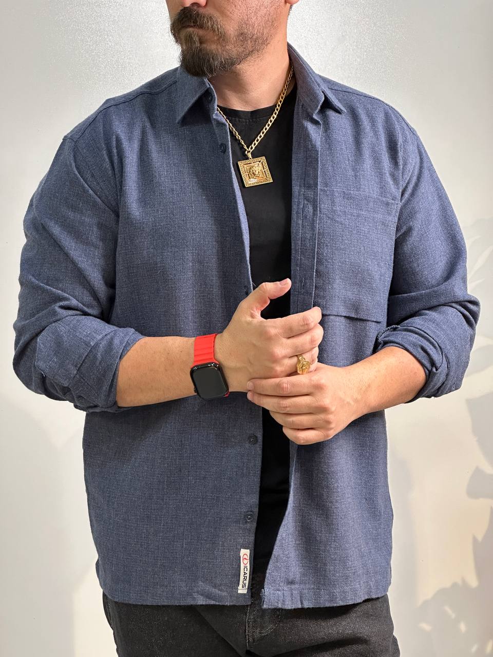 پیراهن کنفی باکسی مردانه 