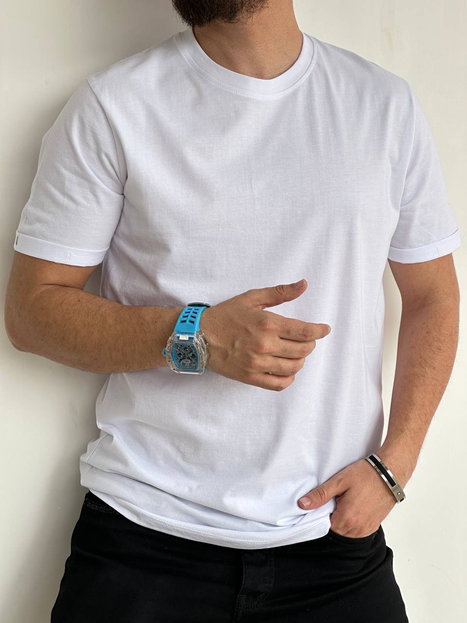 مشکی و سفید تیشرت بیسیک 